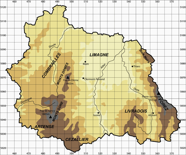 carte puy de dome